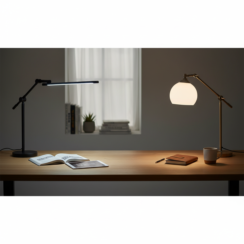 Comparison: Linear vs. Round Head Desk Lamps: Choosing Your Perfect Illumination